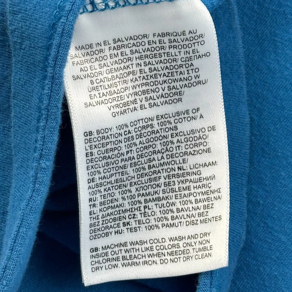 The North Face T Shirt Mens 2XL XXL Blue Easy Half Dome Short Sleeve‎ Logo Tee